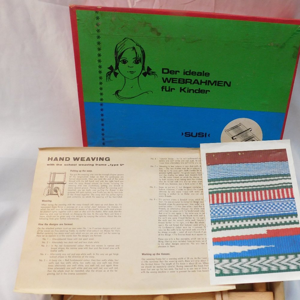 Der ideale Webrahmen fur Kinder SUSI Hand Weaving Kit Vintage